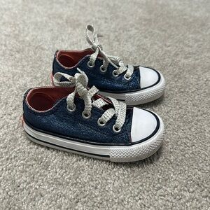 Converse All Star Blue Sparkle Sneakers - Toddler Size 5